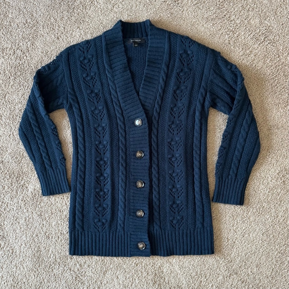 Ann Taylor Cable Knit Cardigan